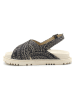 Goby Leder-Sandalen in Beige/ Anthrazit