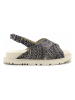 Goby Leder-Sandalen in Beige/ Anthrazit