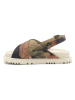 Goby Leder-Sandalen in Beige/ Anthrazit