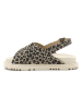 Goby Leder-Sandalen in Beige/ Schwarz/ Dunkelbraun