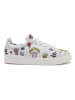 Goby Leder-Sneakers in Weiß/ Bunt