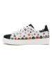 Goby Leder-Sneakers in Weiß/ Schwarz/ Bunt