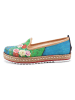 Goby Espadryle w kolorze niebieskim ze wzorem