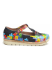 Goby Leder-Ballerinas in Schwarz/ Bunt
