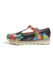 Goby Leder-Ballerinas in Schwarz/ Bunt