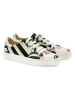 Goby Leder-Sneakers in Creme/ Schwarz/ Weiß