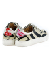 Goby Leder-Sneakers in Creme/ Schwarz/ Weiß