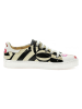 Goby Leren sneakers crème/zwart/wit