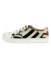Goby Leder-Sneakers in Creme/ Schwarz/ Weiß