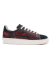 Goby Leder-Sneakers in Schwarz/ Rot