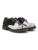 Goby Leren veterschoenen zwart/wit/rood