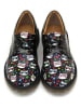 Goby Leder-Schnürschuhe in Schwarz/ Bunt