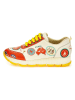 Goby Leder-Sneakers in Creme/ Rot/ Gelb