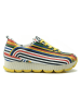 Goby Skórzane sneakersy ze wzorem