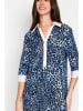 William de Faye Kleid in Weiß/ Dunkelblau