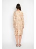 William de Faye Kleid in Beige/ Weiß