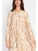 William de Faye Kleid in Beige/ Weiß