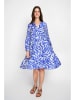 William de Faye Kleid in Blau/ Weiß