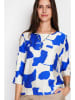 William de Faye Bluse in Blau/ Weiß