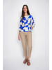 William de Faye Bluse in Blau/ Weiß