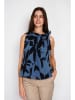 William de Faye Top in Blau/ Schwarz