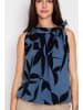 William de Faye Top in Blau/ Schwarz