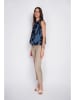 William de Faye Top in Blau/ Schwarz