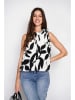 William de Faye Top in Weiß/ Schwarz