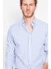 William de Faye Blouse blauw/wit