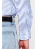 William de Faye Blouse blauw/wit