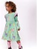Småfolk Kleid "Einhörner" in Grün/ Bunt