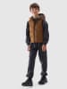 4F Doorgestikte bodywarmer lichtbruin