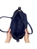 ATELIERS SAINT GERMAIN Leder-Shopper in Dunkelblau - (B)43 x (H)25 x (T)19 cm