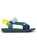 Camper Sandalen in Hellblau/ Gelb/ Grün