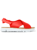 Camper Leder-Sandalen in Rot
