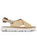Camper Leder-Sandalen in Beige