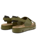 Camper Leder-Sandalen in Khaki