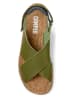 Camper Skórzane sandały w kolorze khaki