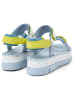 Camper Leren haksandalen lichtblauw/geel/wit