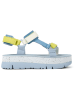 Camper Leren haksandalen lichtblauw/geel/wit
