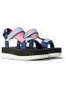 Camper Leder-Sandaletten in Dunkelblau/ Rosa/ Hellblau