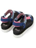 Camper Leder-Sandaletten in Dunkelblau/ Rosa/ Hellblau