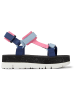 Camper Leder-Sandaletten in Dunkelblau/ Rosa/ Hellblau