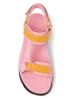 Camper Leder-Sandaletten in Rosa/ Orange