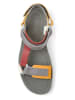 Camper Leren haksandalen grijs/lichtbruin/wit
