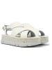 Camper Leren haksandalen wit