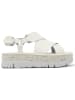 Camper Leren haksandalen wit