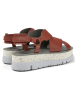 Camper Leder-Sandaletten in Rot