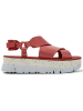 Camper Leder-Sandaletten in Rot