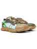 Camper Leder-Sneakers in Hellblau/ Khaki/ Hellbraun